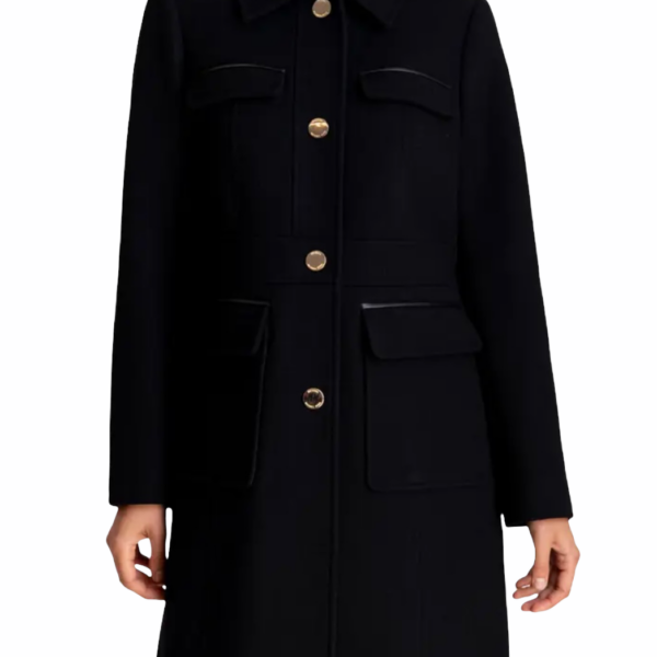 Michael Kors Wool Blend Peacoat Black