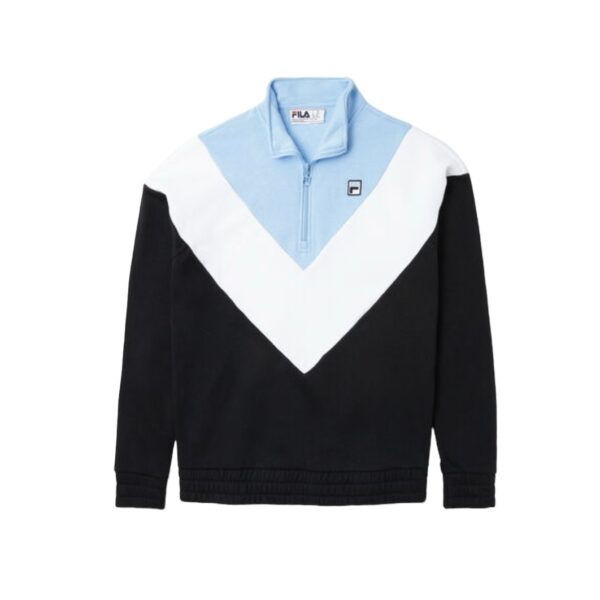 Fila Women's Ekanta 1/4 Zip: Black, Pale Blue, White XXL