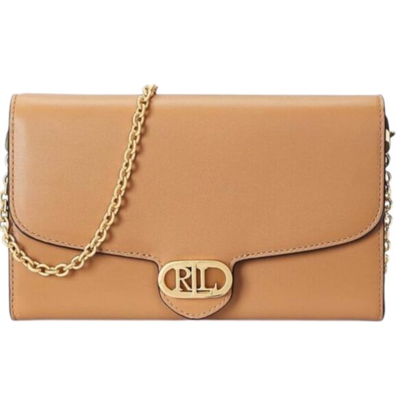 Lauren Ralph Lauren Leather Medium Adair Wallet Crossbody Summer Buff