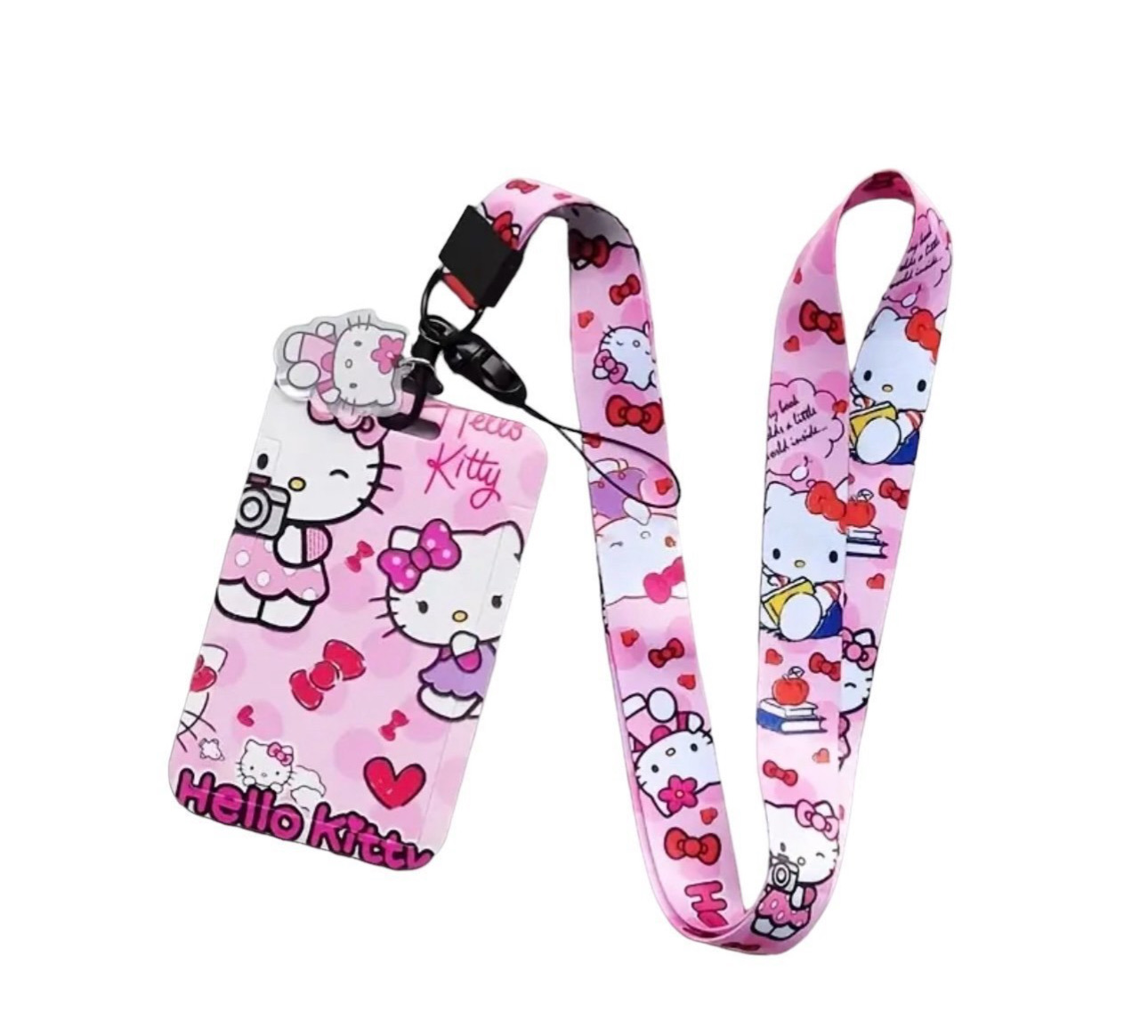 Hello Kitty ID Card Holder with Lanyard Hot Pink 3 Hello Kitty ID Card Holder with Lanyard Hot Pink - Image 3