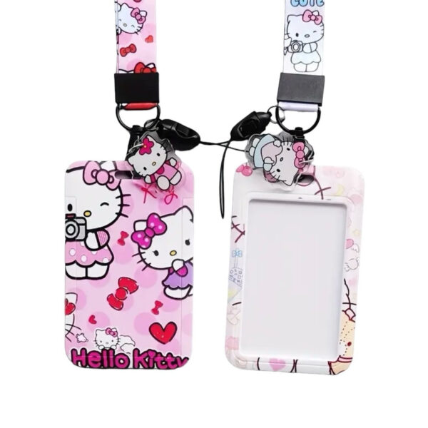 Hello Kitty ID Card Holder with Lanyard Hot Pink