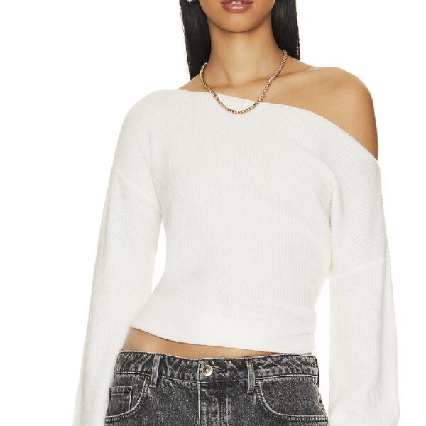 Lovers & Friends ALAYAH Off Shoulder Sweater White S